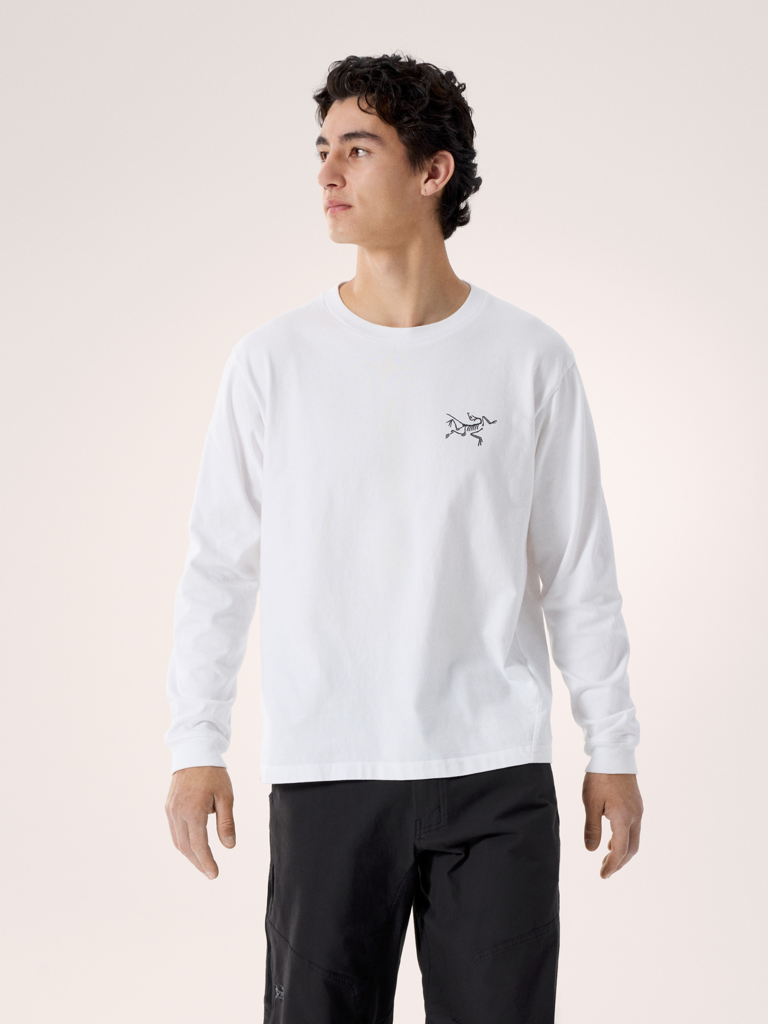 S26-X000009714-Kragg-Cotton-Shirt-LS-White-Light-Black-Front-View